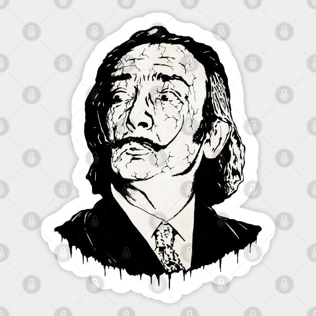 Salvador Dali Portrait Art Sticker by surmind
